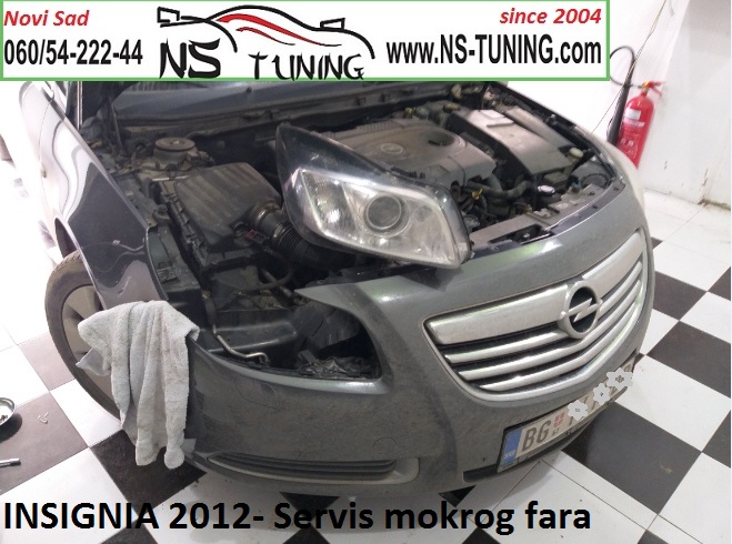 opel insignia 2009 2010 2011 2012 godiste reparacija mokrog fara kondenz voda vlaga u faru novi sad beograd ns tuning